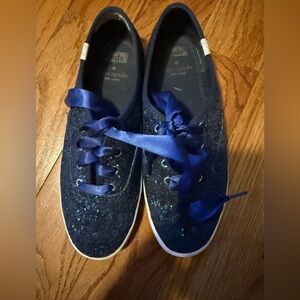 Keds X Kate Spade glitter blue sneakers 6